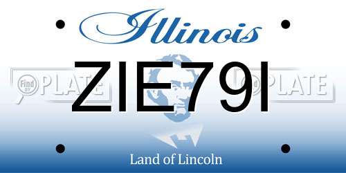 ZIE79I Illinois License Plate