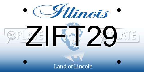 ZIFT29 Illinois License Plate