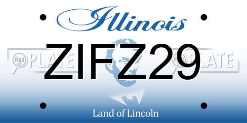 ZIFZ29 Illinois License Plate
