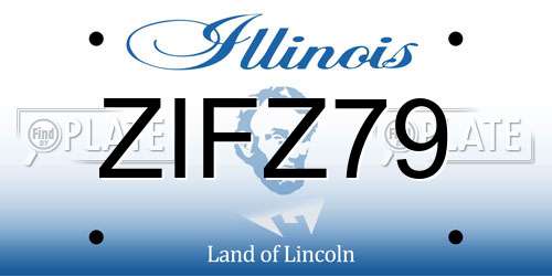 ZIFZ79 Illinois License Plate