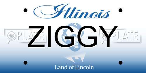 ZIGGY Illinois License Plate