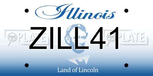 ZILL41 Illinois License Plate