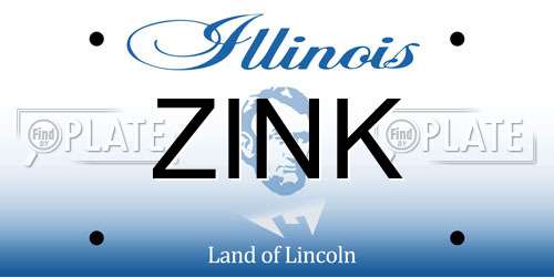 ZINK Illinois License Plate