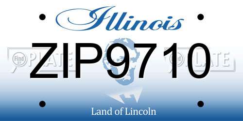 ZIP9710 Illinois License Plate