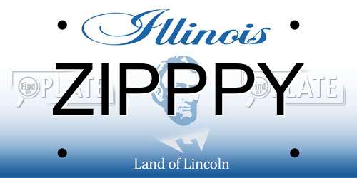 ZIPPPY Illinois License Plate