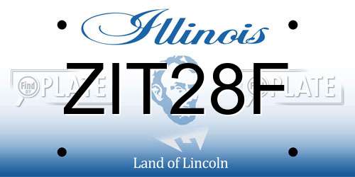 ZIT28F Illinois License Plate