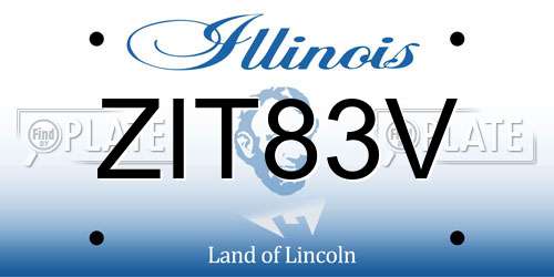 ZIT83V Illinois License Plate