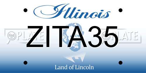 ZITA35 Illinois License Plate