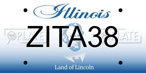 ZITA38 Illinois License Plate
