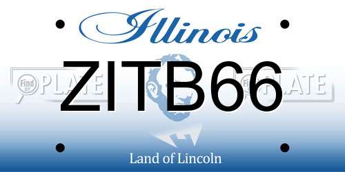 ZITB66 Illinois License Plate