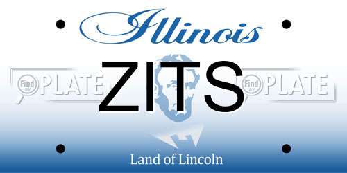 ZITS Illinois License Plate