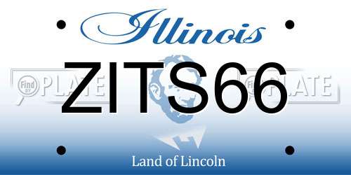 ZITS66 Illinois License Plate