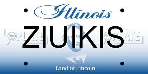 ZIUIKIS Illinois License Plate