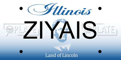 ZIYAIS Illinois License Plate