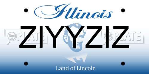 ZIYYZIZ Illinois License Plate