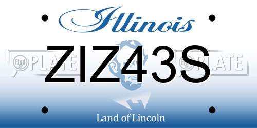 ZIZ43S Illinois License Plate
