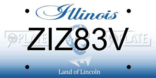 ZIZ83V Illinois License Plate