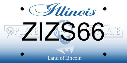 ZIZS66 Illinois License Plate