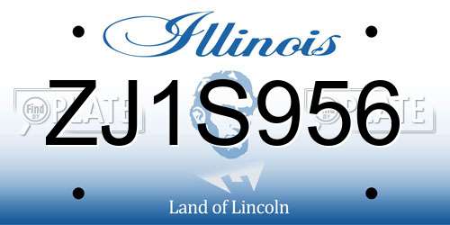 ZJ1S956 Illinois License Plate