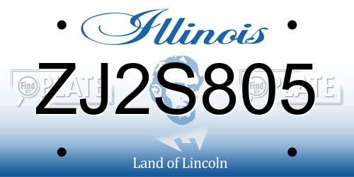 ZJ2S805 Illinois License Plate