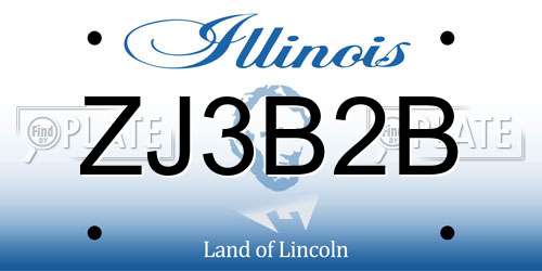 ZJ3B2B Illinois License Plate