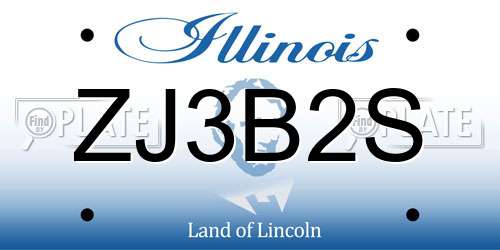 ZJ3B2S Illinois License Plate