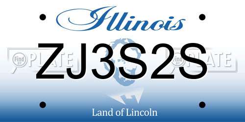 ZJ3S2S Illinois License Plate