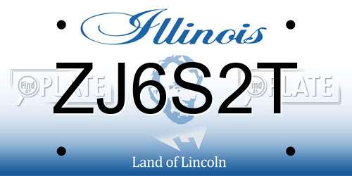 ZJ6S2T Illinois License Plate