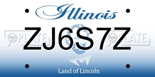ZJ6S7Z Illinois License Plate