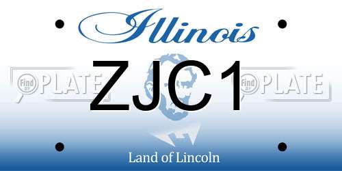 ZJC1 Illinois License Plate