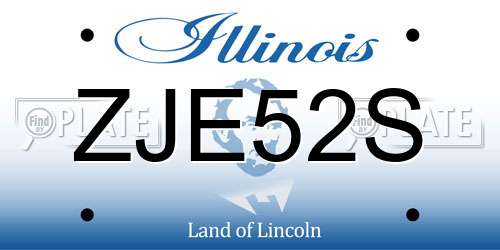 ZJE52S Illinois License Plate
