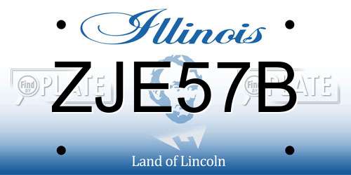 ZJE57B Illinois License Plate
