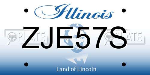 ZJE57S Illinois License Plate