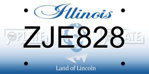 ZJE828 Illinois License Plate