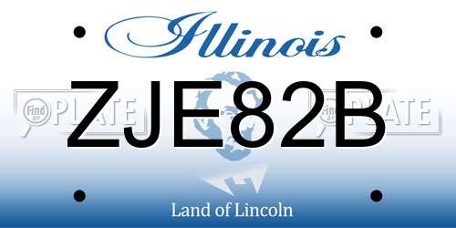ZJE82B Illinois License Plate