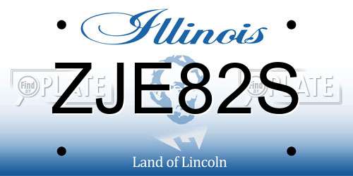 ZJE82S Illinois License Plate
