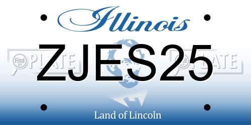 ZJES25 Illinois License Plate