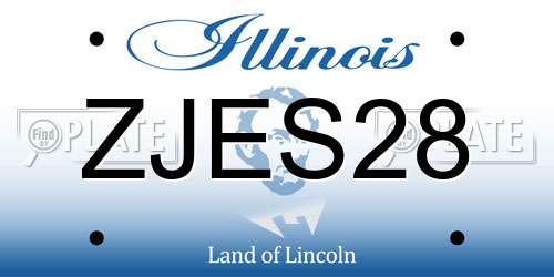 ZJES28 Illinois License Plate