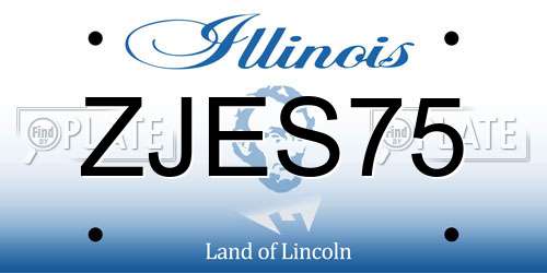ZJES75 Illinois License Plate