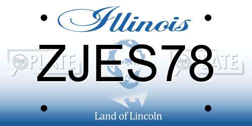 ZJES78 Illinois License Plate