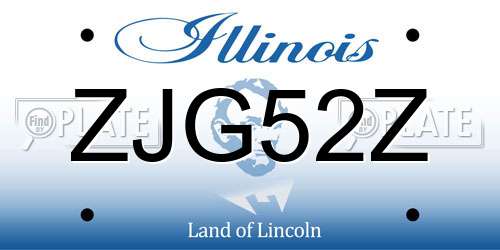 ZJG52Z Illinois License Plate