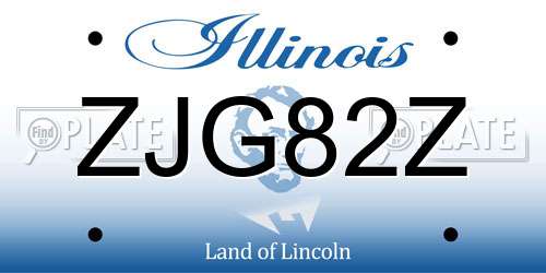 ZJG82Z Illinois License Plate
