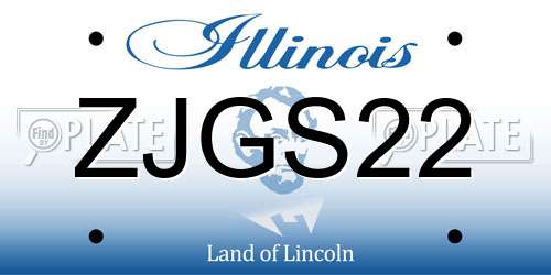 ZJGS22 Illinois License Plate