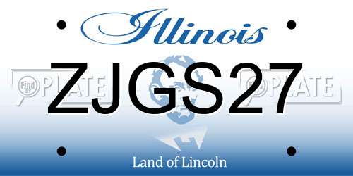 ZJGS27 Illinois License Plate