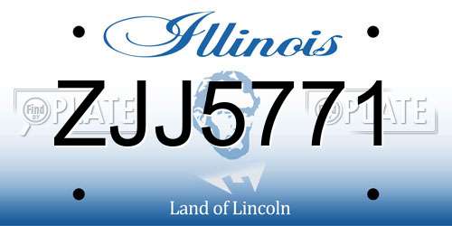 ZJJ5771 Illinois License Plate