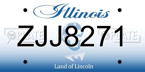 ZJJ8271 Illinois License Plate