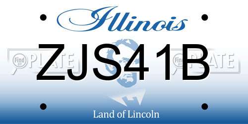 ZJS41B Illinois License Plate