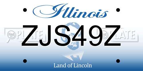ZJS49Z Illinois License Plate