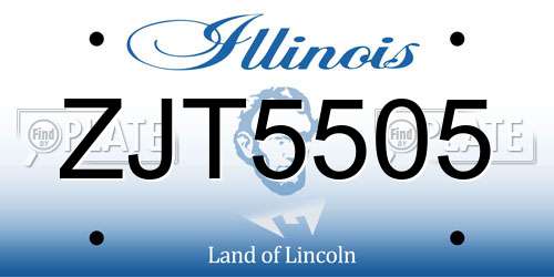 ZJT5505 Illinois License Plate