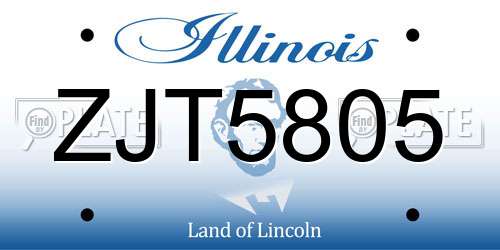 ZJT5805 Illinois License Plate